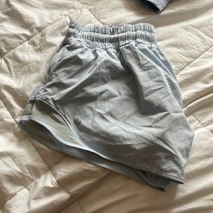 sky blue lululemon shorts